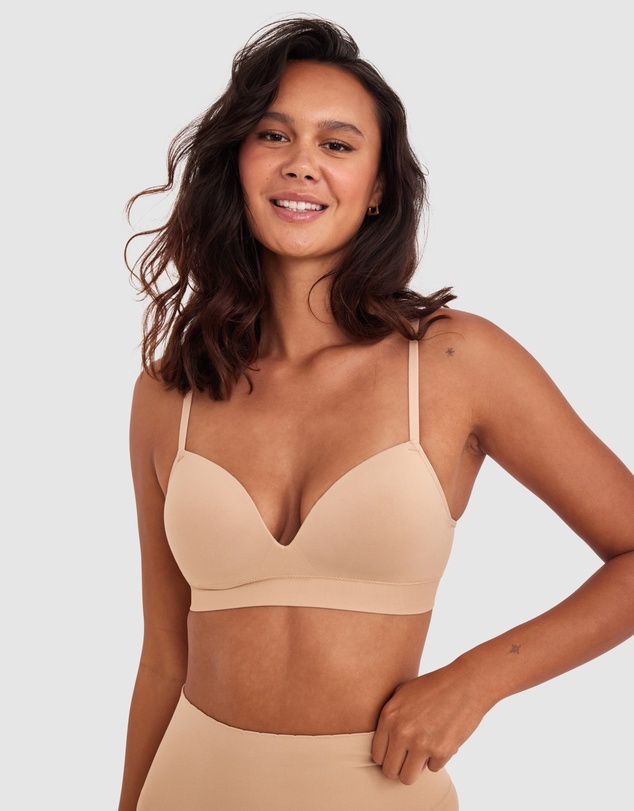 Bras N Things - Base Layers Plunge Wirefree Bra - Nude 2