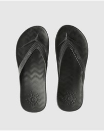 Tolu Australia - Black Thongs With Arch Support