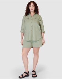 Sweaty Betty - Summer Stretch Linen Utility Shirt