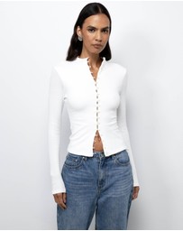 AERE - Aurelie Buttoned LS Top
