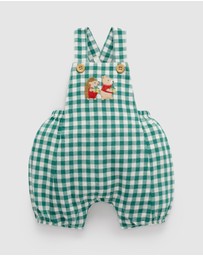 Purebaby - Gingham Overalls Christmas -Kids-Babies