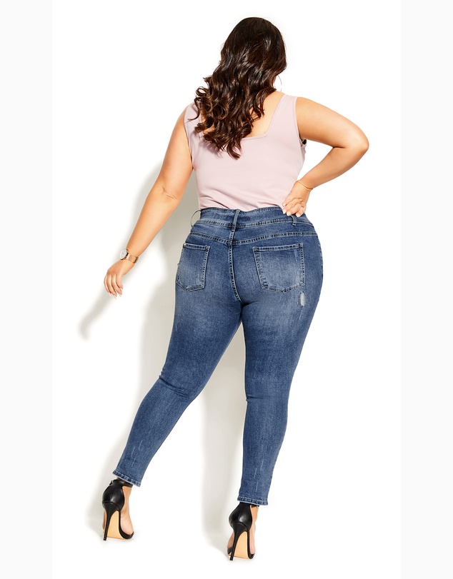 City Chic - Patched Apple Skinny Jean