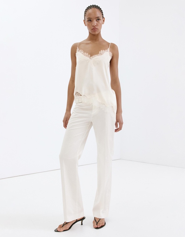 M.N.G - Asymmetric Lace Camisole Top