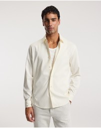 Calibre - Relaxed Stitch Detail Overshirt Cream