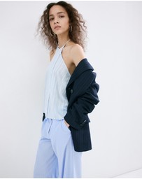 M.N.G - Pinstripe Lyocell Trousers