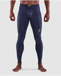 SKINS - SKINS Compression Men's Series-3 Running/Gym Long Tight Navy Blue
