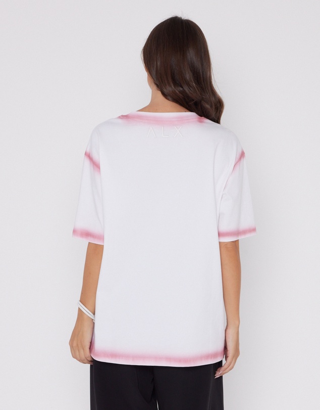 ALEXANDRA - Spray T-Shirt White/Dusty Pink