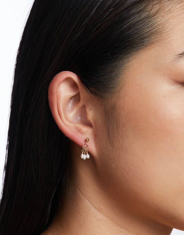 Alana Maria - Mila Freshwater Pearl Earrings - Gold