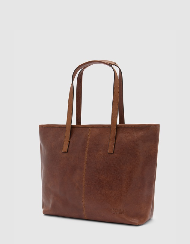 Florence - The Beatrice Matt Brown Leather Tote Work Bag