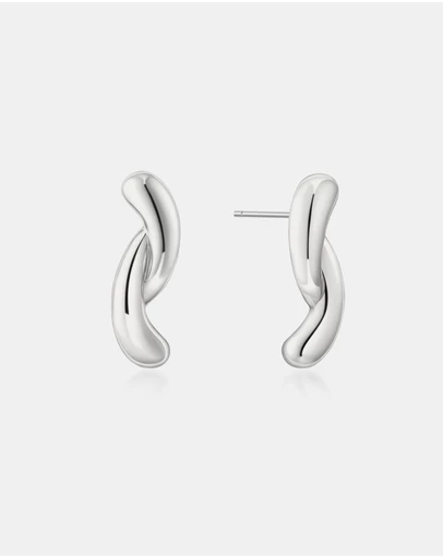 Ania Haie - Silver Twist Stud Earrings