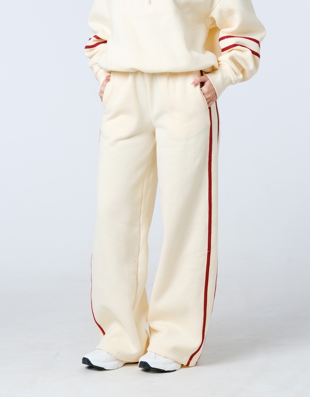 First Division - Side Stripe Wide Leg Trackpant