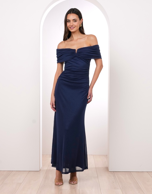 Pilgrim - Xyla Off Shoulder Mesh Gown
