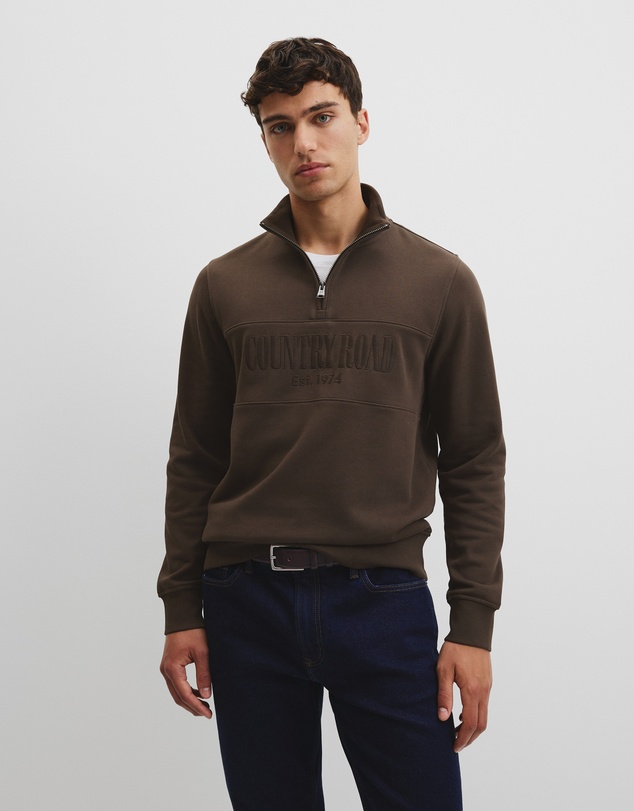 Country Road - Australian Cotton Half Zip Heritage Sweat