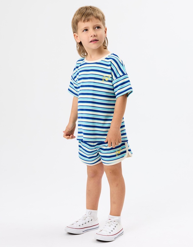 Goldie + Ace - Waffle Stripe T-Shirt - Babies-Kids