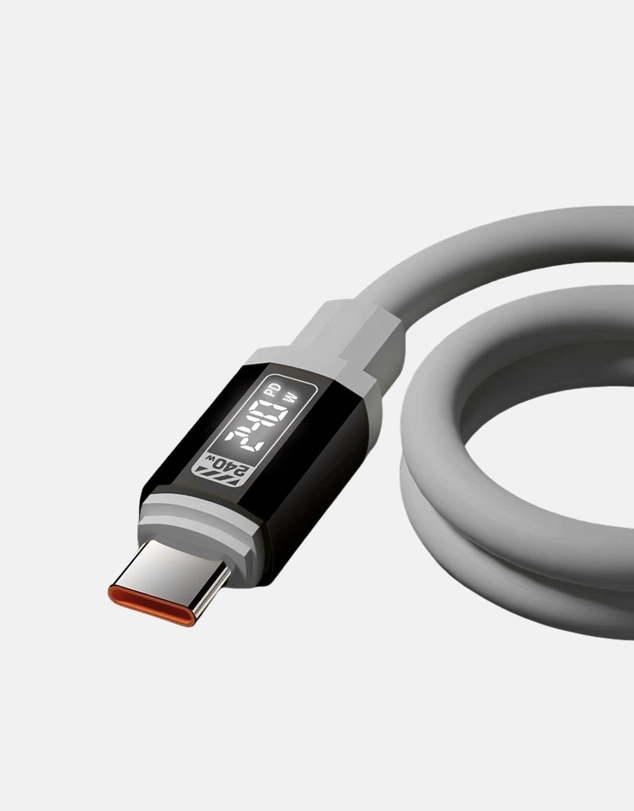 Friendie - Tough USB C to USB C Charging Cable (1.5m) — 240W, E Marker, LED Power Screen