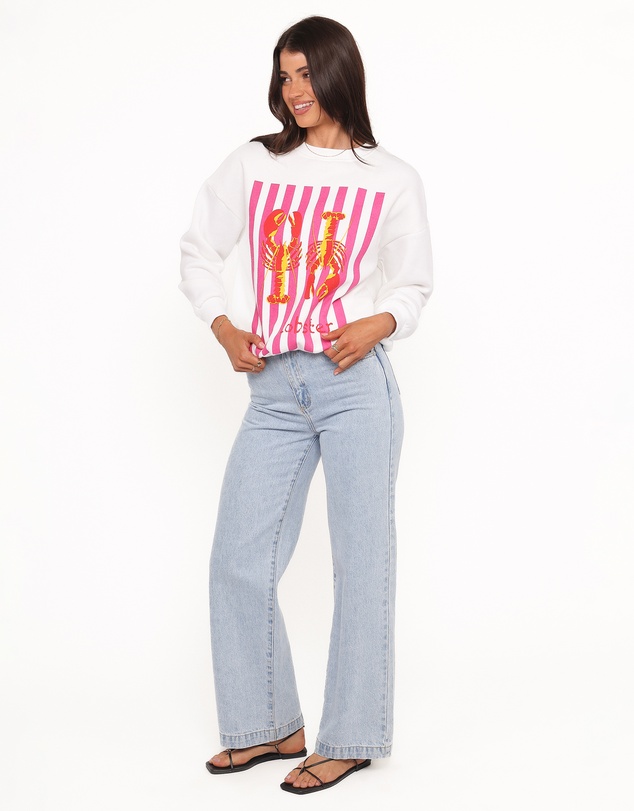 Petal & Pup - Goodwin Lobster Sweatshirt - White