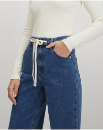 AERE - Mid Rise Drawcord Jeans