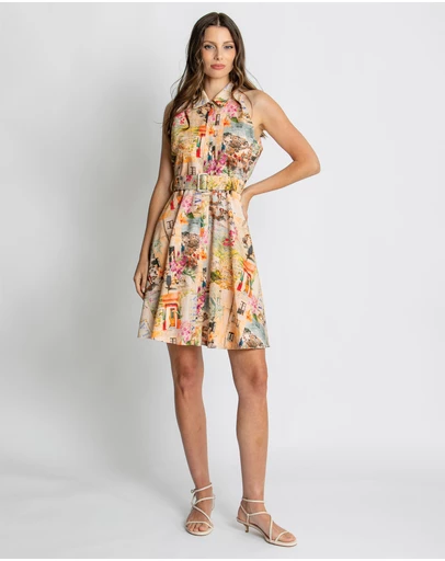 KACHEL - Amelia Mini Shirt Dress