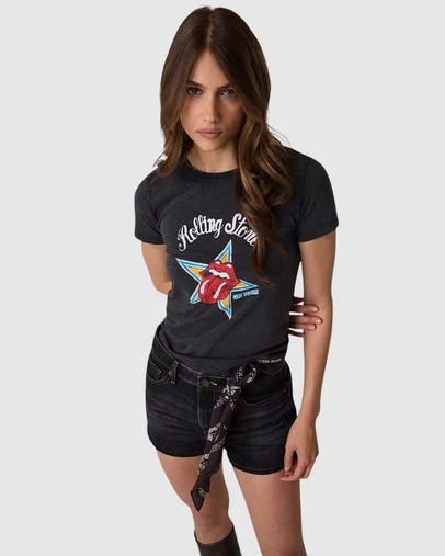 GUESS Jeans - GUESS JEANS Rolling Stones Rhinestone T-Shirt