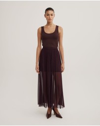 Witchery - Pleated Mesh Skirt