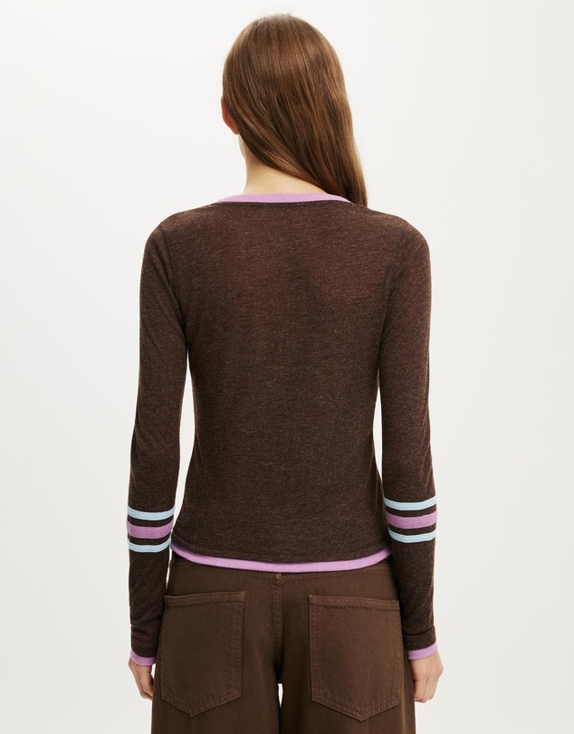 Cotton On - LS Jersey Fitted Graphic Top