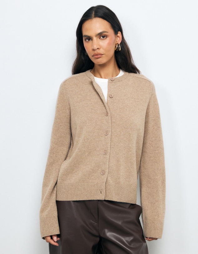 AERE - Isla Merino Wool Relaxed Cardigan