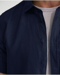 Oxford - Leyton French Linen Short Sleeve Shirt