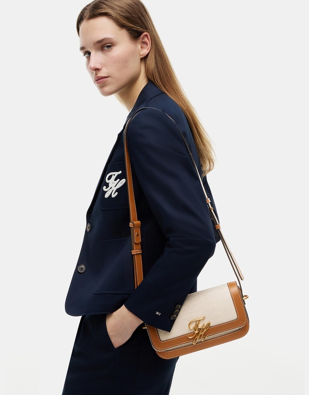 Tommy Hilfiger - Script Canvas Flap Crossbody Bag