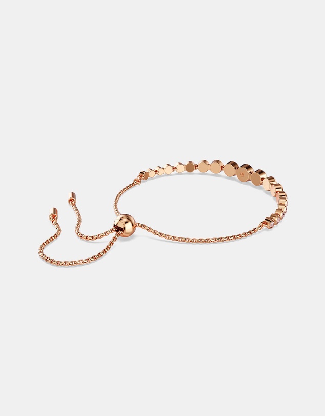 Swarovski - Imber bracelet, Mixed round cuts, Pink, 18K rose gold finish