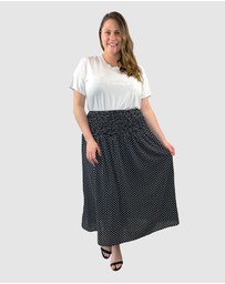 Love Your Wardrobe - Andy Shirred Waist Skirt