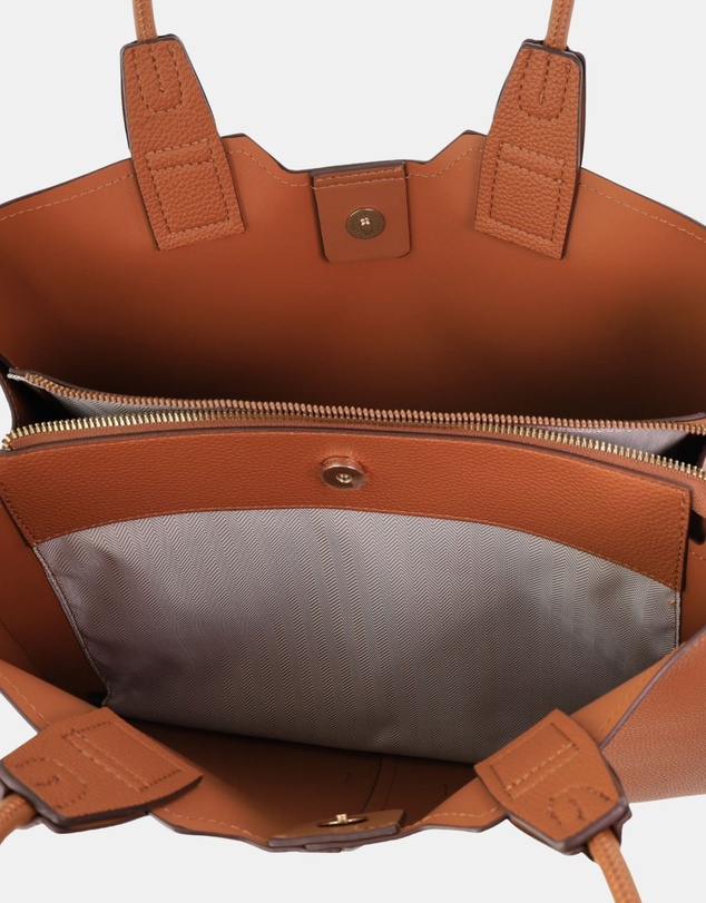 Milleni - Milleni Vegan Leather Tote Bag in Tan