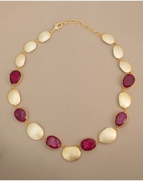 Meshca - Dako Raspberry Necklace