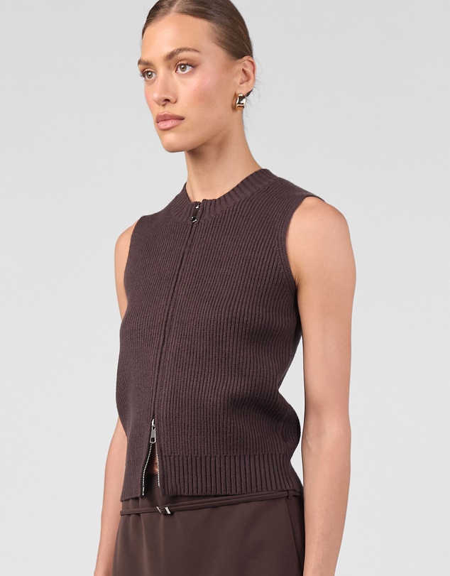 MVN - Taking Sides Zip Vest Top