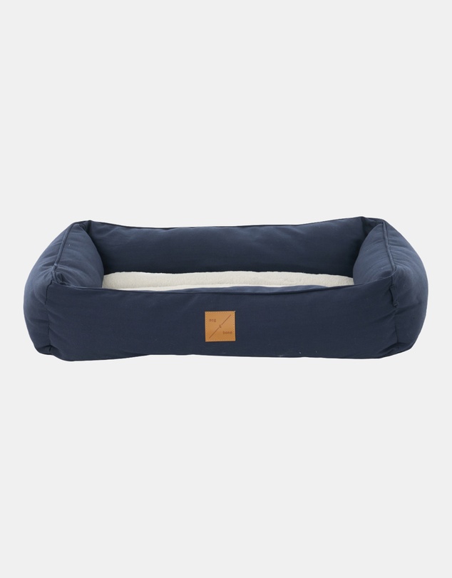 Mog & Bone - Bolster Dog Bed - Navy