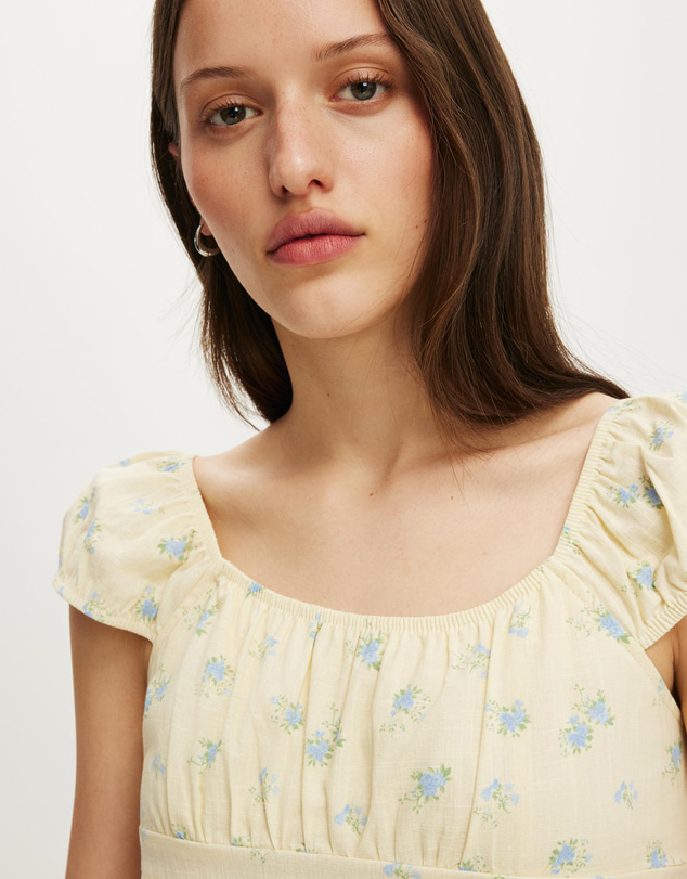 Cotton On - Tie Back Babydoll Top