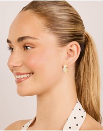 Lovisa - Waterproof Mixed Metal Plated Stainless Steel Smooth Circle Open Hoop Earrings