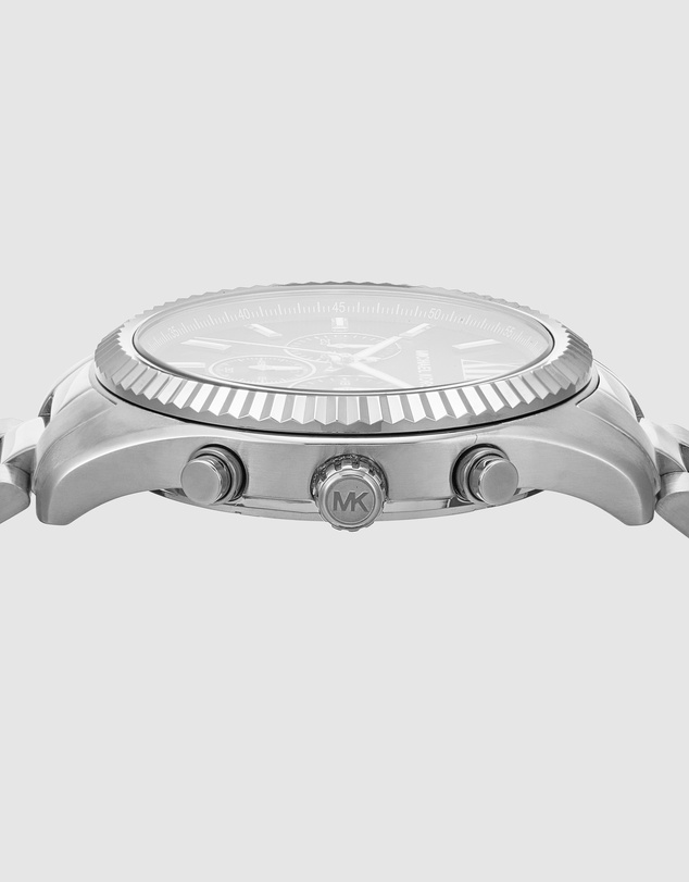 Michael Kors - Lexington Silver Tone Chronograph Watch