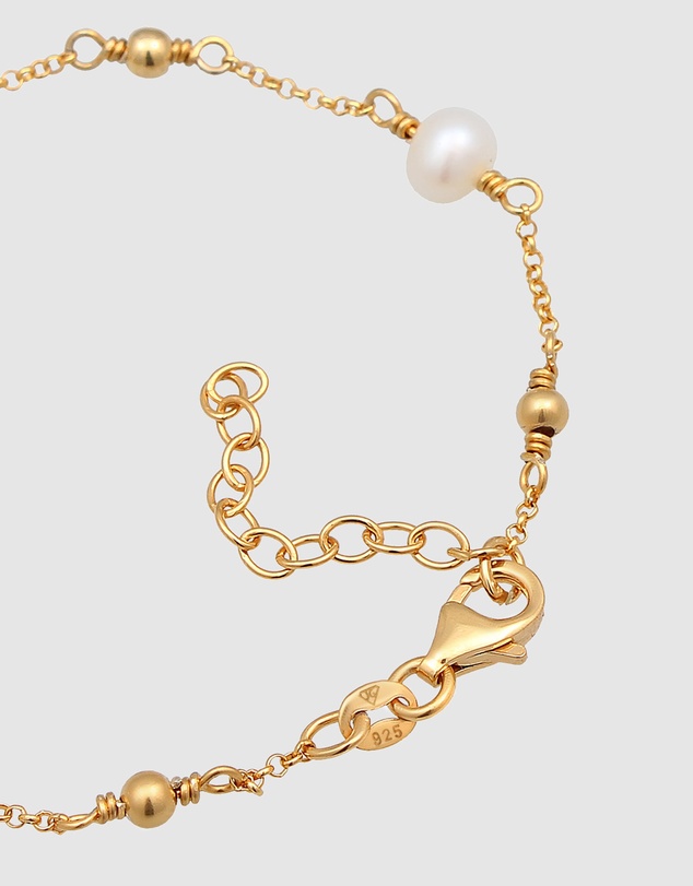 Elli Jewelry - Freshwater Pearl Bracelet in Gold-Plated 925 Silver
