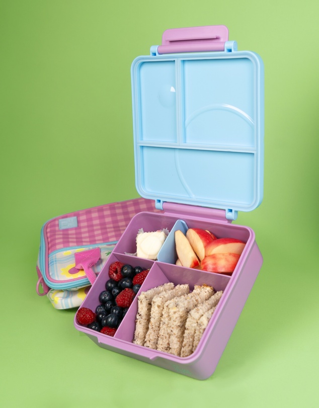 The Somewhere Co - Lilac Gingham Mini Bento Lunch Box