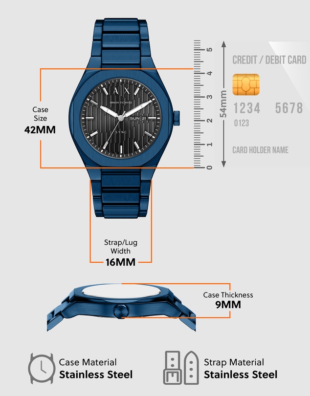 Armani Exchange - Blue Analogue Watch