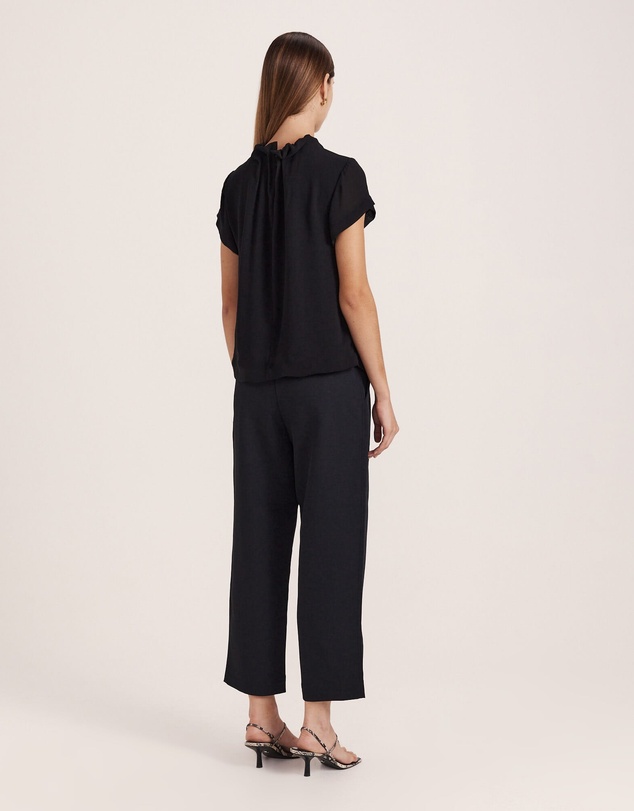 SABA - Willa High Neck Short Sleeve Top