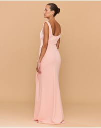 CATHERINE FERRARO - Elena Square Neck Gown