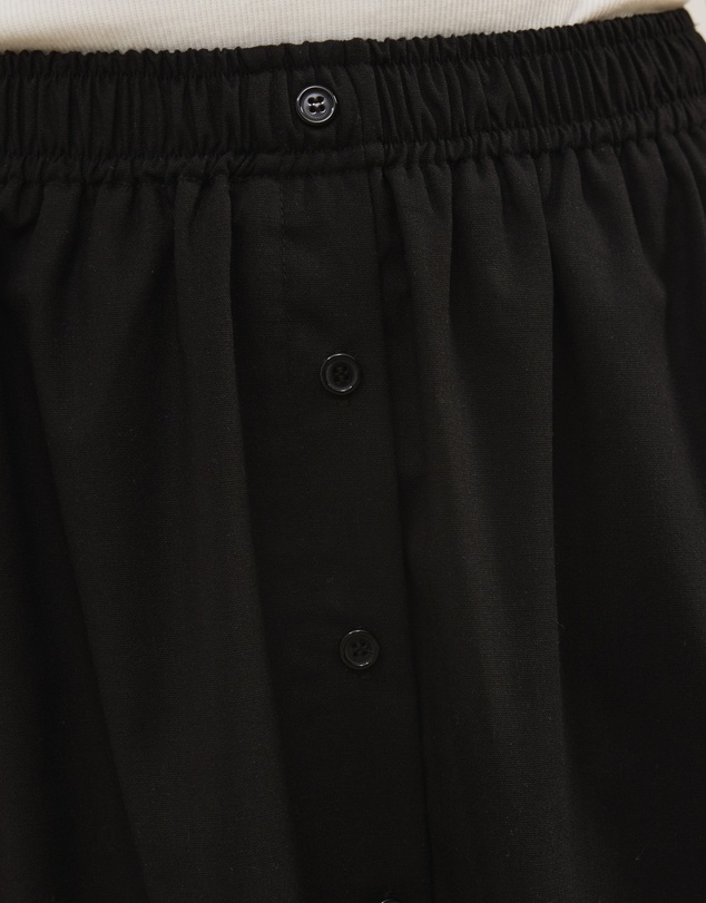 Atmos&Here - Darla Linen Blend Button Midi Skirt