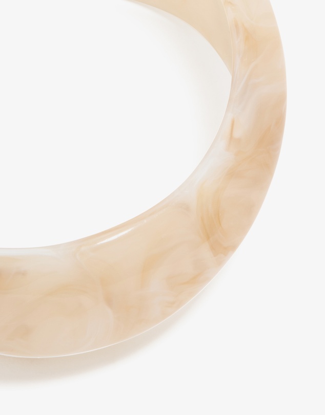 Lovisa - White Acrylic Marble Thick Bangle