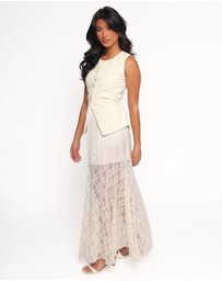 Petal & Pup - Chapel Lace Maxi Skirt - Cream