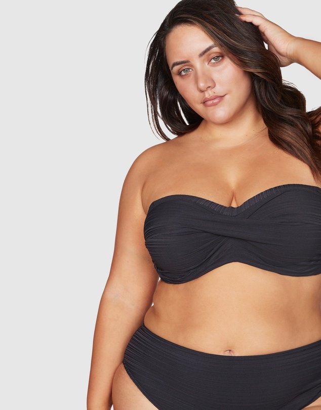 Artesands - Aria Black Botticelli Bandeau Underwire Bikini Top