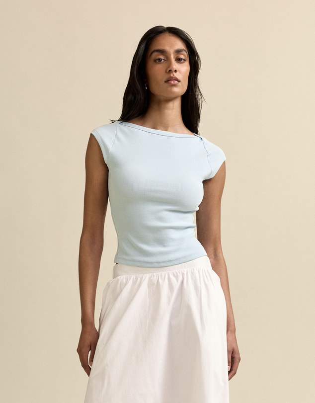 MVN - Ribbed Boatneck Top