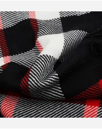 Ozwear Connection Uggs - Ugg Fringed Check Wool Scarf Black and Check