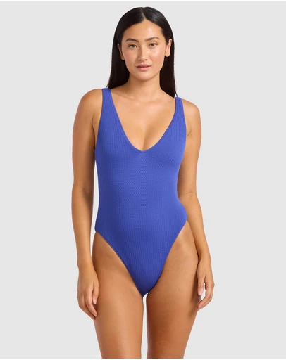 Seafolly - Sea Dive Deep V Neck One Piece Swimsuit