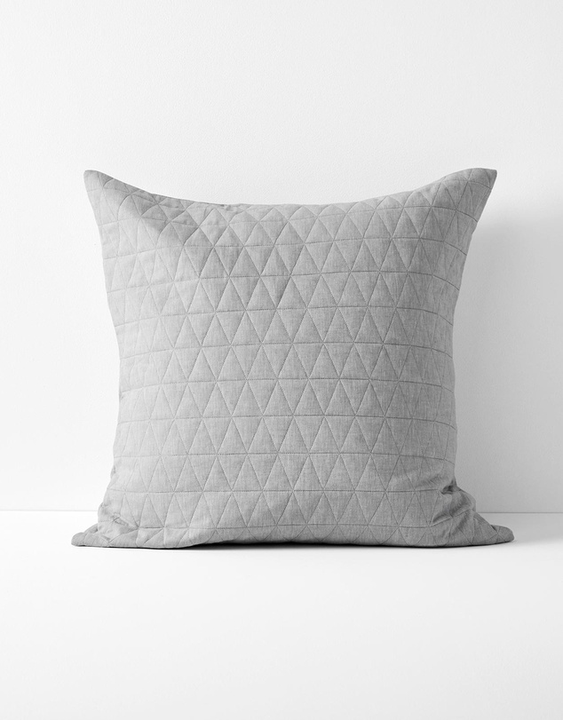 Aura Home - Chambray Quilted European Pillowcase